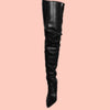 STUDDING EXPLICIT THIGH HIGH BOOTS