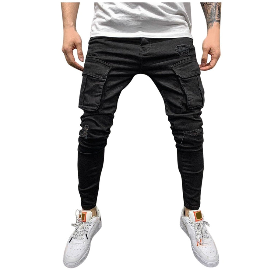 Distressed Cargo Denim